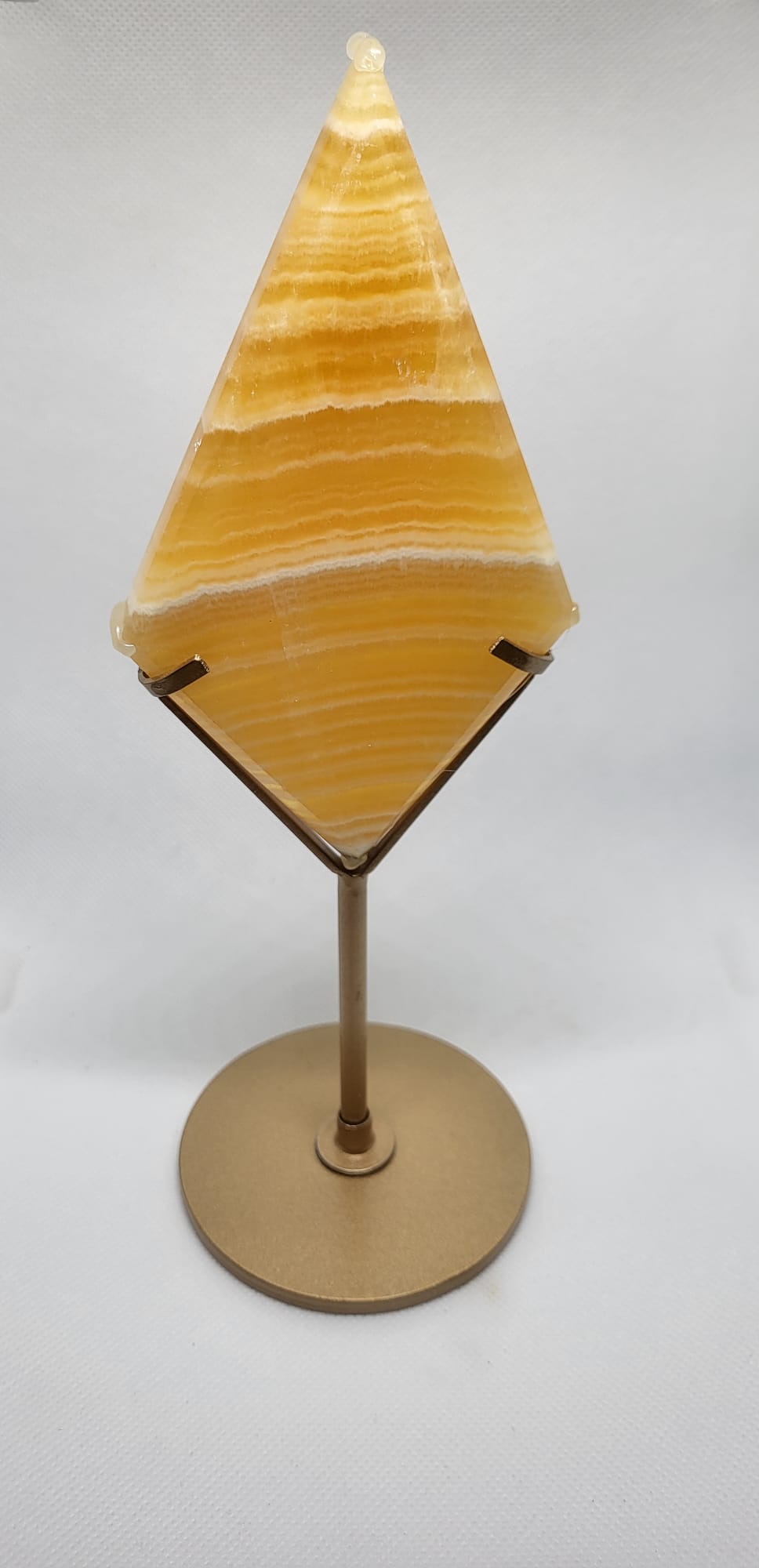 Orangen Calcit Spitze auf Ständer (2)
